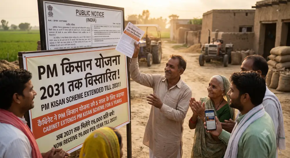 PM Kisan Scheme Extended Till 2031: कैबिनेट ने PM किसान योजना को 5 साल के लिए बढ़ाया, अब 2031 तक मिलेंगे ₹6,000 प्रति वर्ष 2 PM किसान योजना