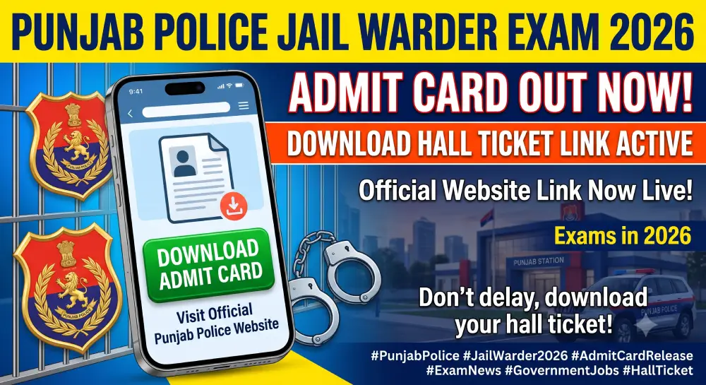 Punjab Police Jail Warder Admit Card 2026
