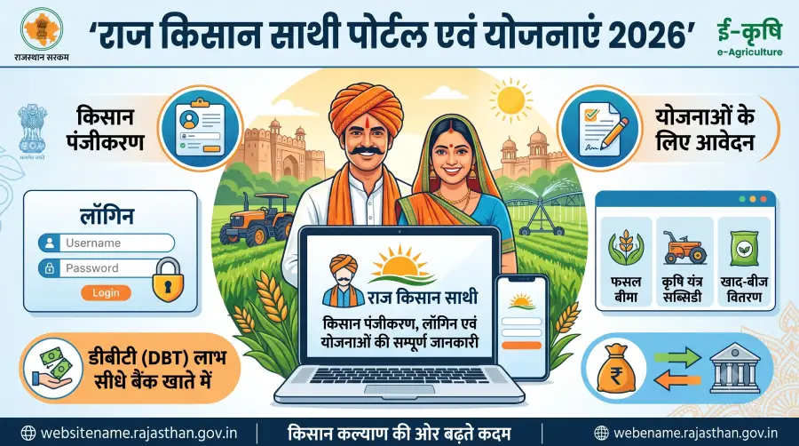 राज किसान साथी पोर्टल एवं योजनाएं 2026 - रजिस्ट्रेशन, लॉगिन व सम्पूर्ण जानकारी 2 राज किसान साथी पोर्टल एवं योजनाएं 2026