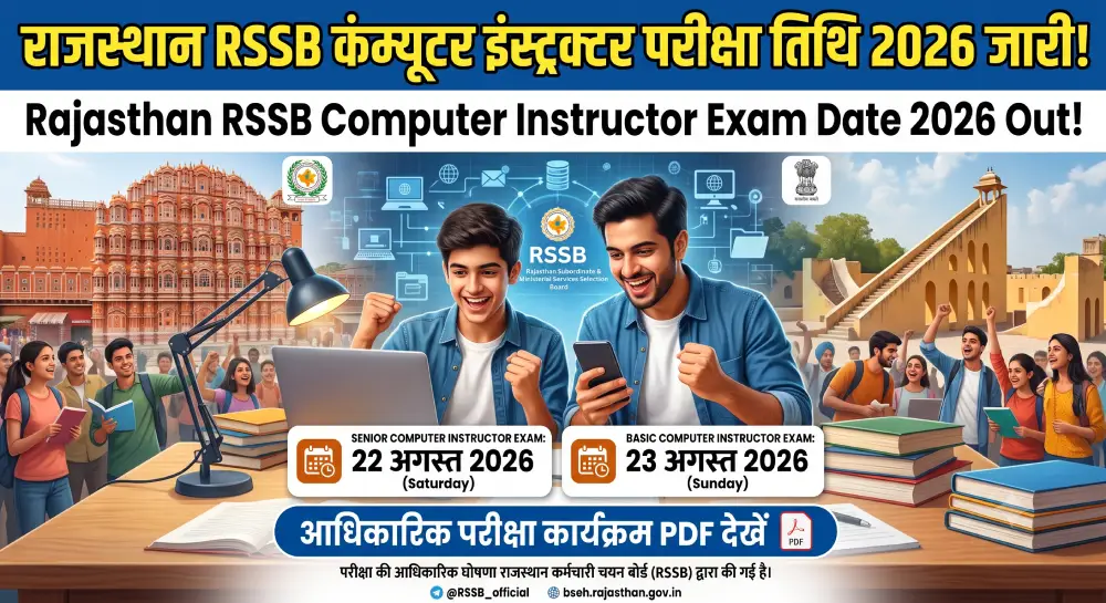 Rajasthan RSSB Computer Instructor Exam Date