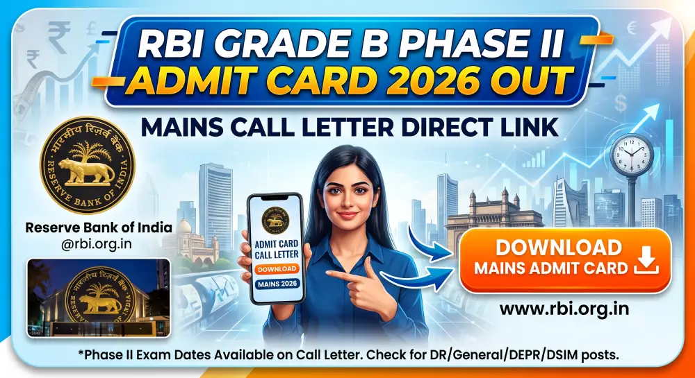 RBI Grade B Phase II Admit Card 2026 Out @rbi.org.in, Mains Call Letter Direct Link 3 RBI Grade B Phase II Admit Card 2026
