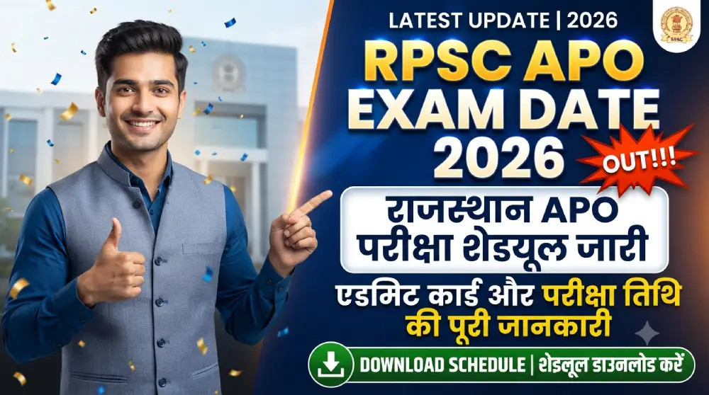RPSC APO Exam Date 2026