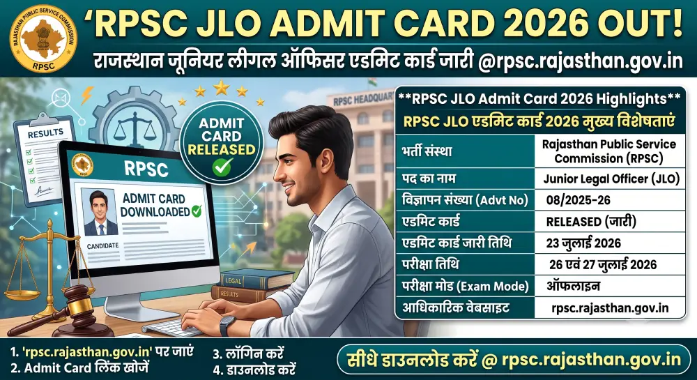 RPSC JLO Admit Card 2026