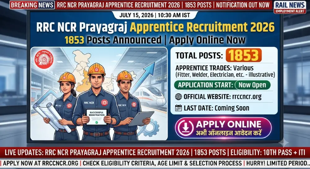 RRC NCR Prayagraj Apprentice Recruitment 2026 Notification Out for 1853 Posts, Apply Online 9 RRC NCR Prayagraj Apprentice Recruitment 2026