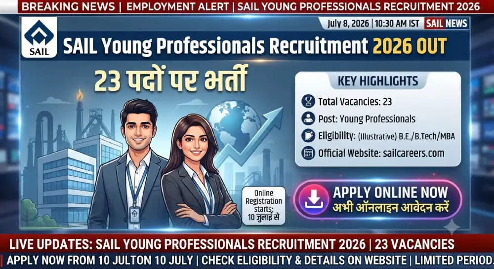 SAIL Young Professionals Recruitment 2026