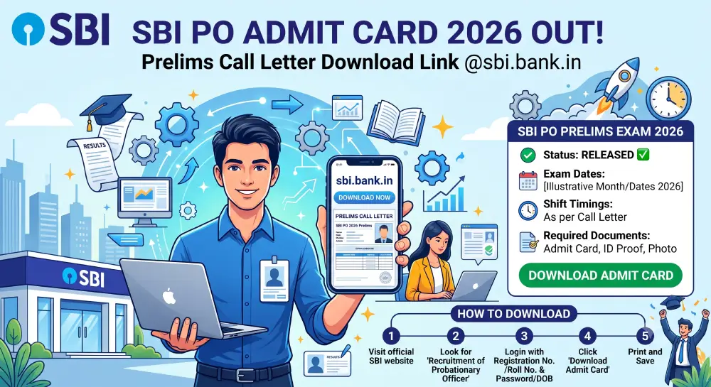 SBI PO Admit Card 2026 Out @sbi.bank.in, Prelims Call Letter Download Link 3 SBI PO Admit Card 2026