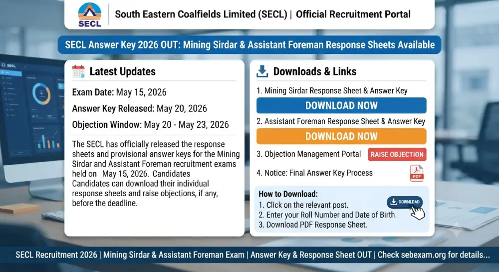 SECL Answer Key 2026