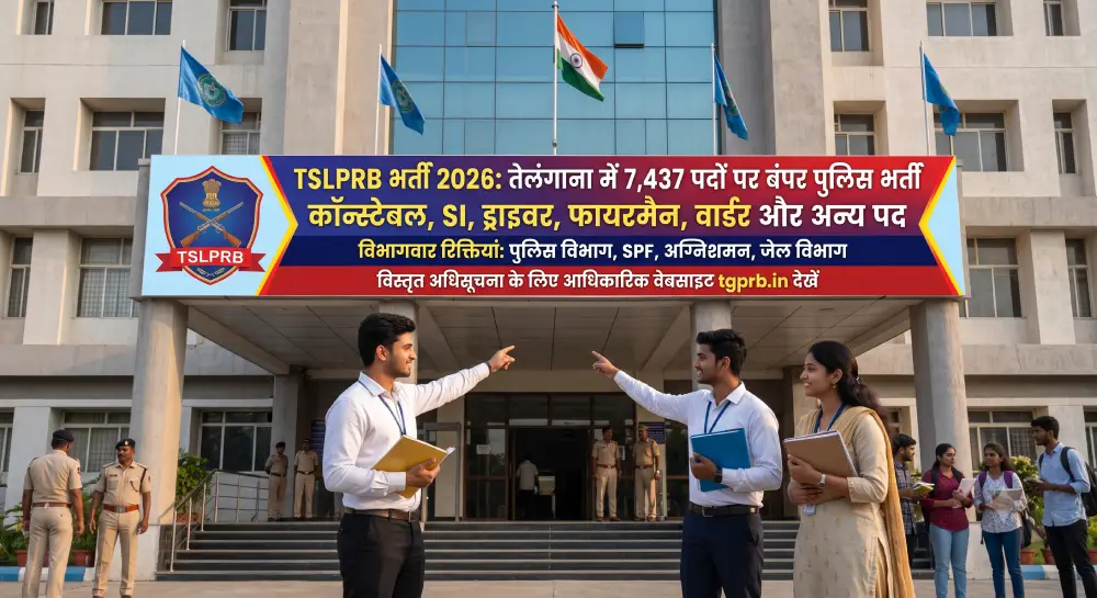 TSLPRB Recruitment 2026 Notification Out: 7,437 Constable, SI, Driver एवं अन्य पदों पर भर्ती 2 TSLPRB Recruitment 2026
