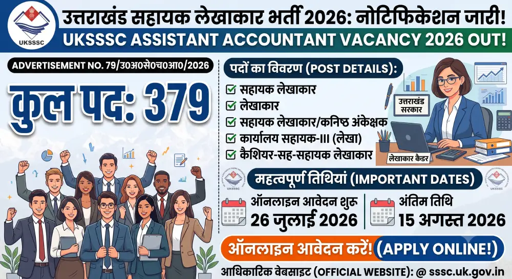 उत्तराखंड सहायक लेखाकार भर्ती 2026