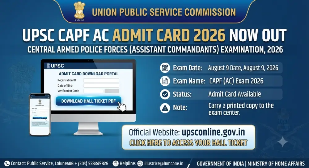 UPSC CAPF AC Admit Card 2026 OUT, Download Hall Ticket PDF @upsconline.gov.in 6 UPSC CAPF AC Admit Card 2026