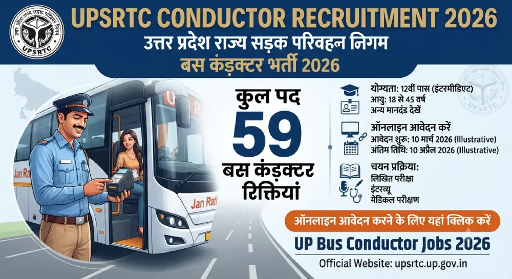 UPSRTC Conductor Bharti 2026, यूपी बस कंडक्टर 59 पदों के लिए ऑनलाइन आवेदन करें 3 UPSRTC Conductor Bharti 2026