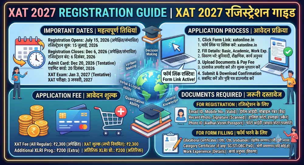 XAT 2027 Registration: Application Form Link, Fees & Documents Required | XAT 2027 रजिस्ट्रेशन, आवेदन फॉर्म, शुल्क और जरूरी दस्तावेज 2 XAT 2027 Registration