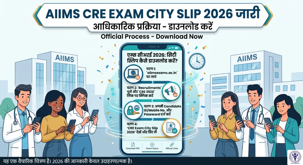 AIIMS CRE Exam City Slip 2026