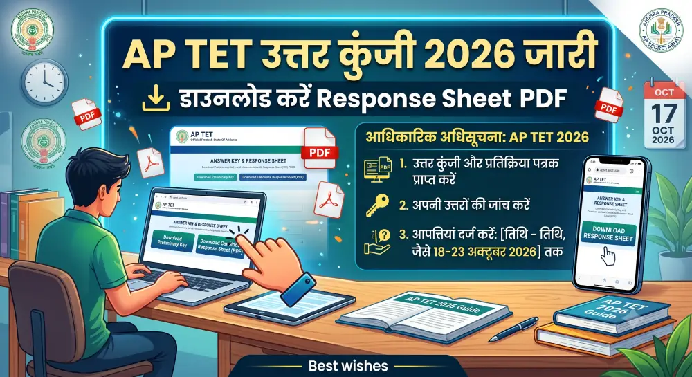 AP TET Answer Key 2026 जारी, डाउनलोड करें Response Sheet PDF 2 AP TET Answer Key 2026