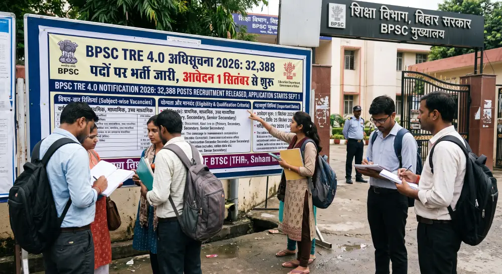 BPSC TRE 4.0 Notification 2026: 32,388 पदों पर भर्ती जारी, आवेदन 1 सितंबर से शुरू 2 BPSC TRE 4.0 Notification 2026