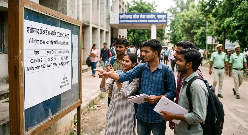 CG Police SI Mains Revised Exam Date 2026 जारी: अब नई तारीखों पर होगी परीक्षा 2 CG Police SI Mains Revised Exam Date 2026