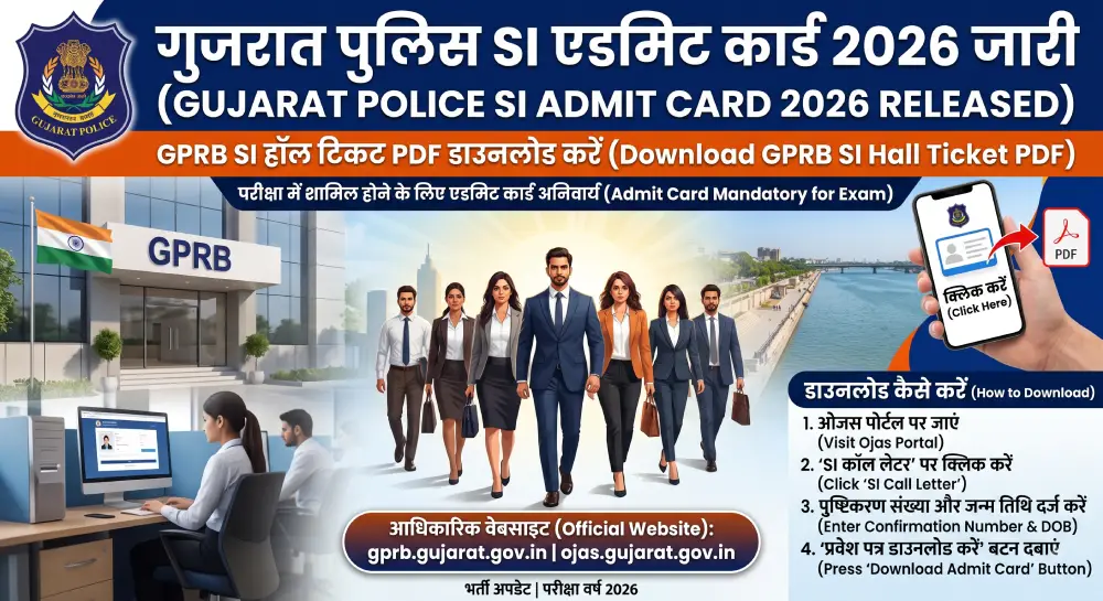 Gujarat Police SI Admit Card 2026