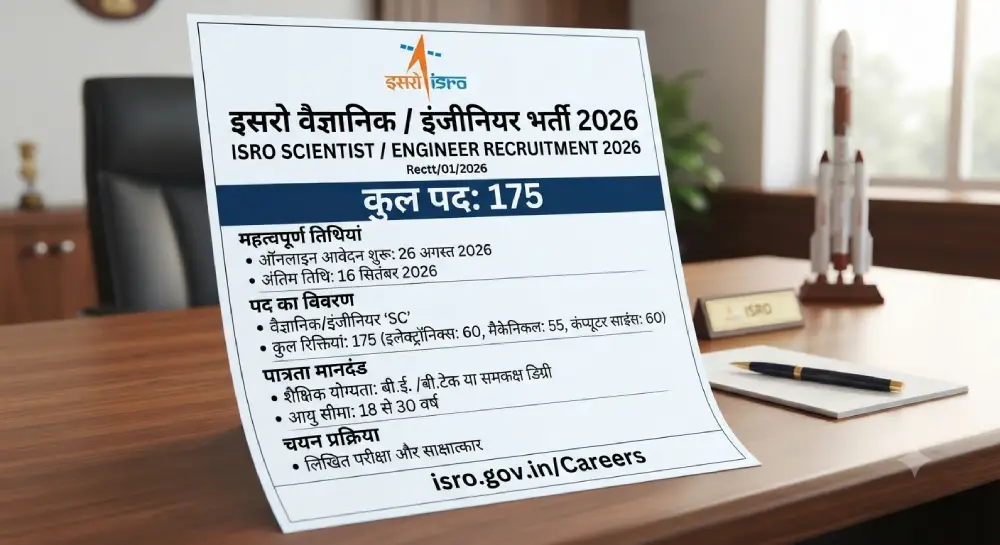 ISRO Scientist Engineer Recruitment 2026