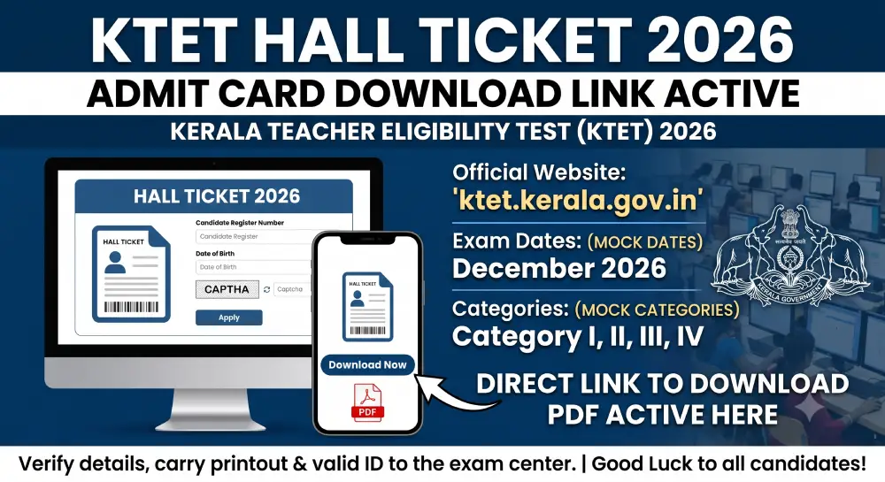 KTET Hall Ticket 2026