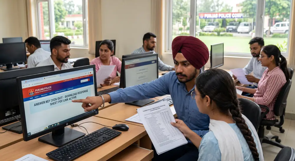 Punjab Police Constable Answer Key 2026 जारी @punjabpolice.gov.in, रिस्पॉन्स शीट PDF डाउनलोड लिंक एक्टिव 2 Punjab Police Constable Answer Key 2026