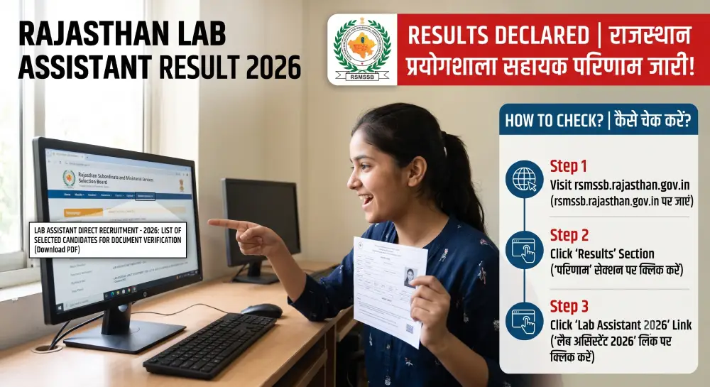 Rajasthan Lab Assistant Result 2026: राजस्थान प्रयोगशाला सहायक रिजल्ट कब आएगा? ऐसे करें चेक 2 Rajasthan Lab Assistant Result 2026