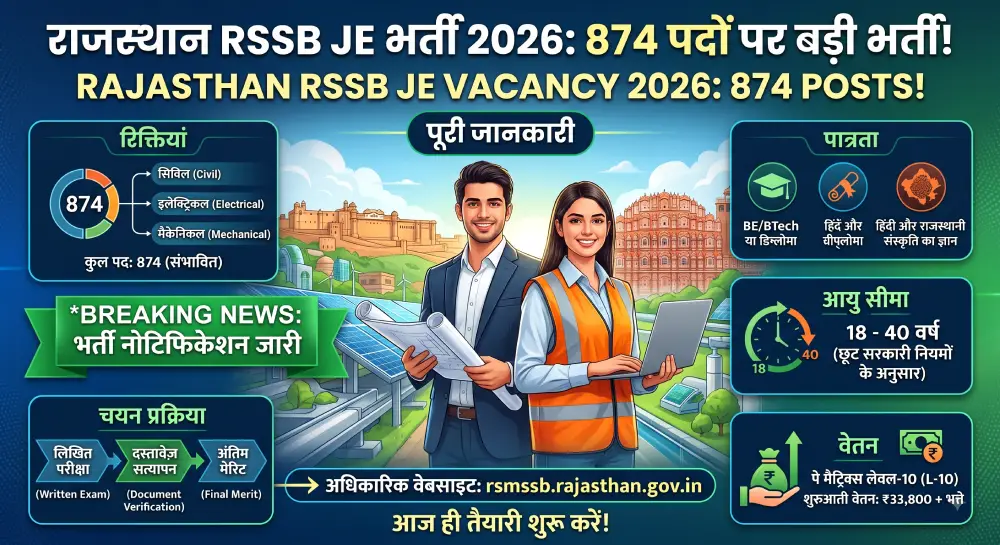 Rajasthan RSSB JE Vacancy 2026