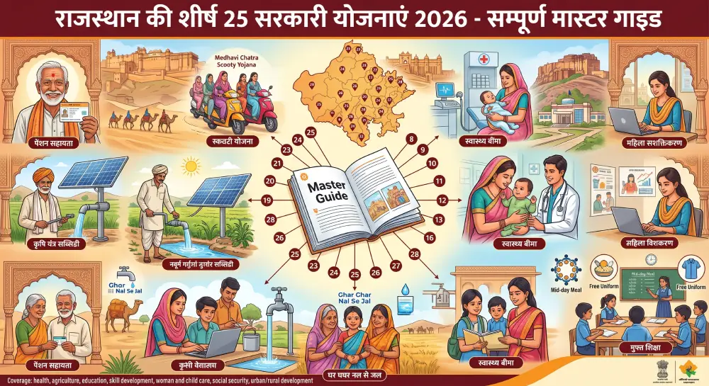 राजस्थान की शीर्ष 25 सरकारी योजनाएं 2026