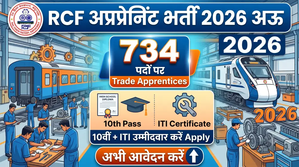 RCF Apprentice Recruitment 2026 Out, 734 पदों पर 10वीं + ITI उम्मीदवार करें Apply 2 RCF Apprentice Recruitment 2026