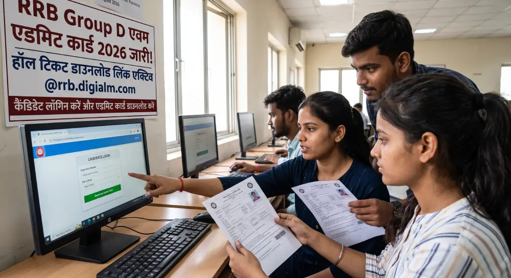 RRB Group D एडमिट कार्ड 2026