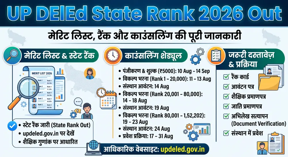 UP DElEd State Rank 2026