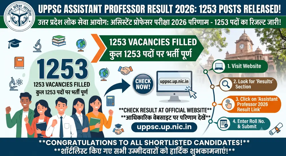UPPSC Assistant Professor Result 2026 OUT, 1253 पदों का रिजल्ट जारी 2 UPPSC Assistant Professor Result 2026