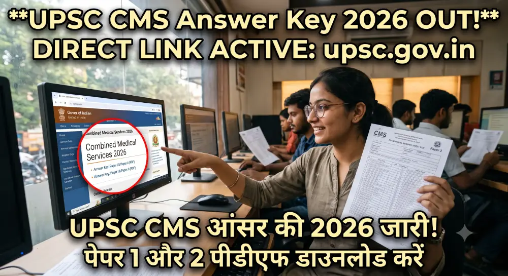 UPSC CMS Answer Key 2026 Out at upsc.gov.in: Direct Link to Download Paper 1 & Paper 2 PDF 2 UPSC CMS Answer Key 2026