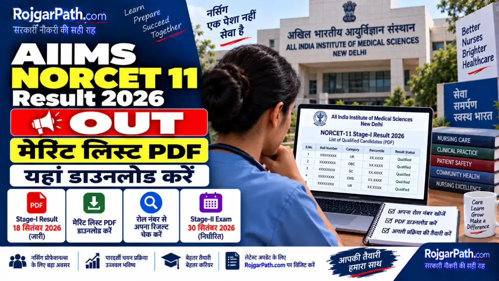 AIIMS NORCET 11 Result 2026 जारी, मेरिट लिस्ट PDF यहां डाउनलोड करें 1 AIIMS NORCET 11 Result 2026
