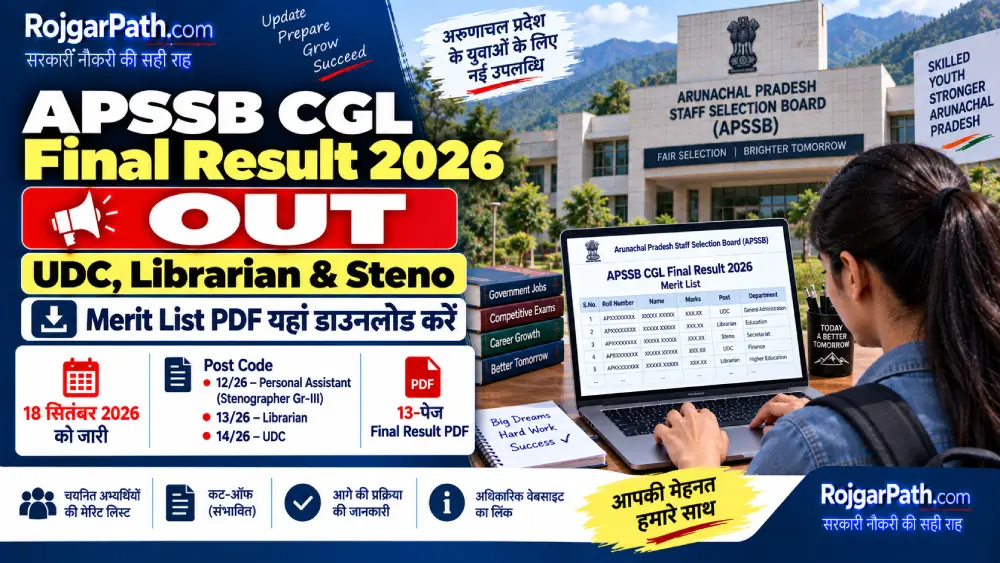 APSSB CGL Final Result 2026
