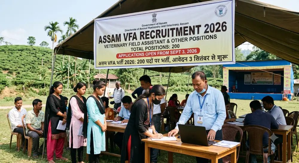 Assam VFA Recruitment 2026: 200 पदों पर भर्ती, आवेदन 3 सितंबर से शुरू 2 Assam VFA Recruitment 2026