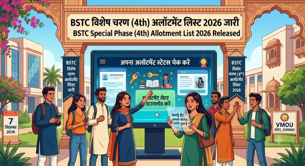 BSTC विशेष चरण (4th) Allotment List 2026 जारी, यहां करें चेक 2 BSTC विशेष चरण (4th) Allotment List 2026