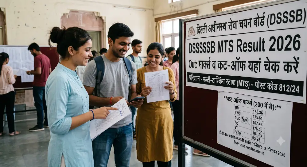 DSSSB MTS Result 2026 Out: मार्क्स व कट-ऑफ यहां चेक करें 2 DSSSB MTS Result 2026