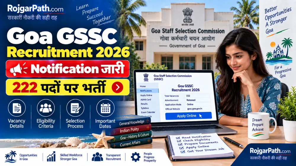 Goa GSSC Recruitment 2026 Notification Out: 222 पदों पर भर्ती, आवेदन शुरू 2 Goa GSSC Recruitment 2026 Notification