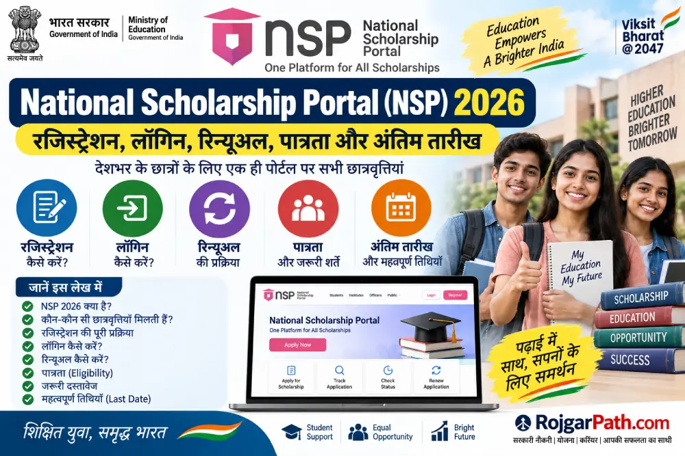 National Scholarship Portal (NSP) 2026: रजिस्ट्रेशन, लॉगिन, रिन्यूअल, पात्रता और अंतिम तारीख 2 National Scholarship Portal (NSP) 2026-27