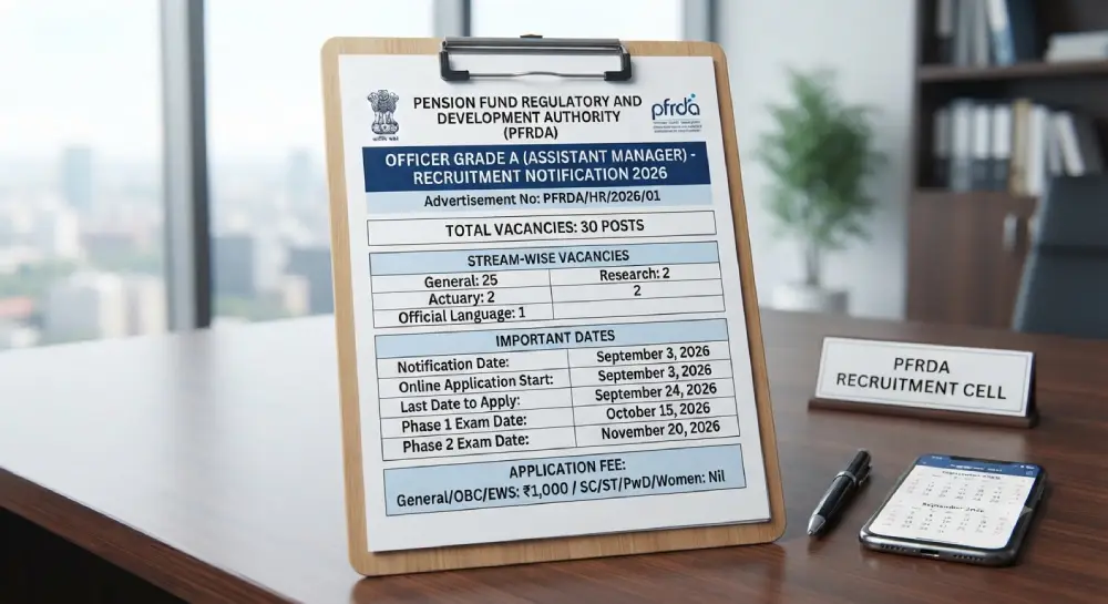 PFRDA Grade A Notification 2026