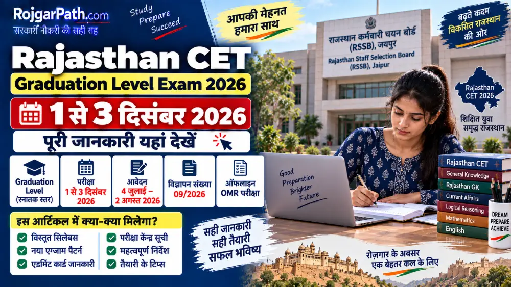 Rajasthan CET Graduation Level Exam 2026