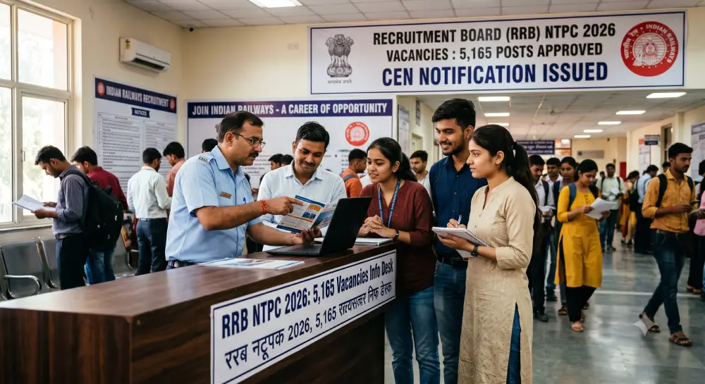 RRB NTPC New Vacancies 2026: 5,165 पद स्वीकृत, जल्द जारी होगा CEN नोटिफिकेशन 2 RRB NTPC New Vacancies 2026
