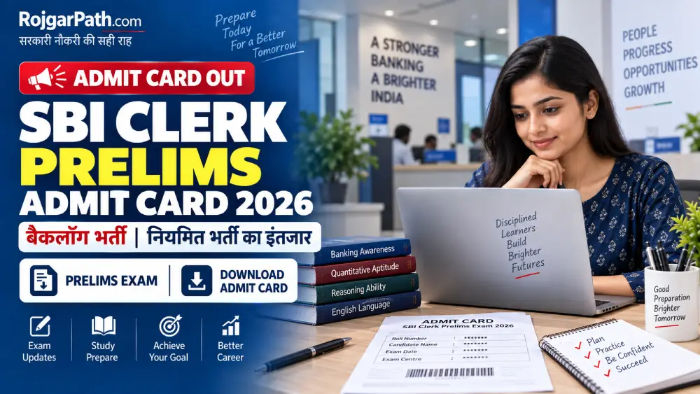 SBI Clerk Prelims Admit Card 2026 जारी (बैकलॉग भर्ती), नियमित भर्ती का इंतजार जारी 7 SBI Clerk Prelims Admit Card 2026