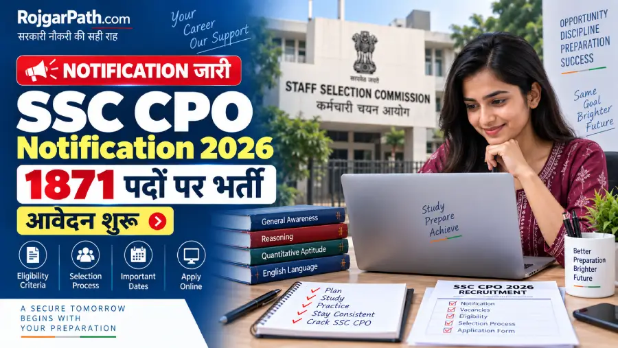 SSC CPO Notification 2026 जारी, 1871 पदों पर भर्ती, आवेदन शुरू 2 SSC CPO Notification 2026