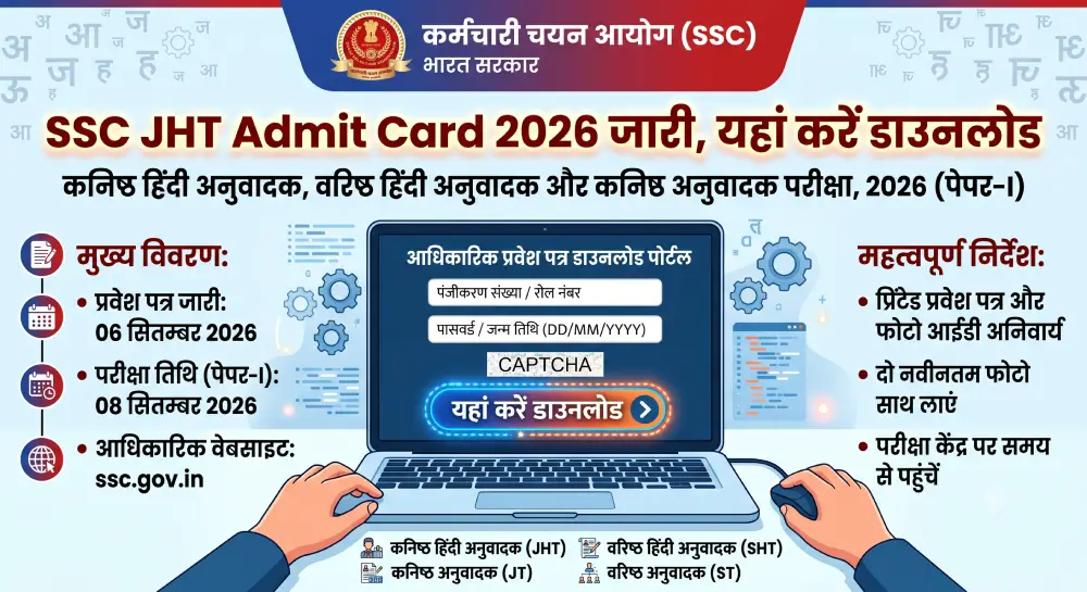 SSC JHT Admit Card 2026 जारी, यहां करें डाउनलोड 2 SSC JHT Admit Card 2026