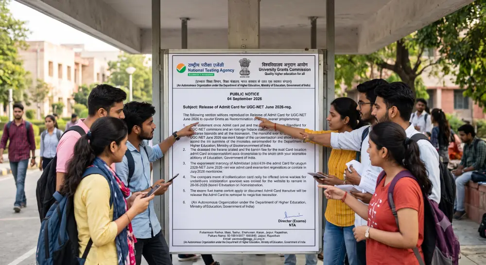 UGC NET Admit Card 2026 जारी, री-एग्जाम के लिए ऐसे करें डाउनलोड 2 UGC NET Admit Card 2026