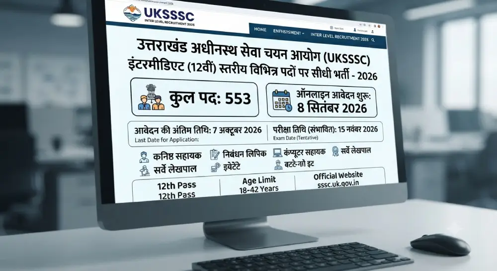 UKSSSC Inter Level Recruitment 2026