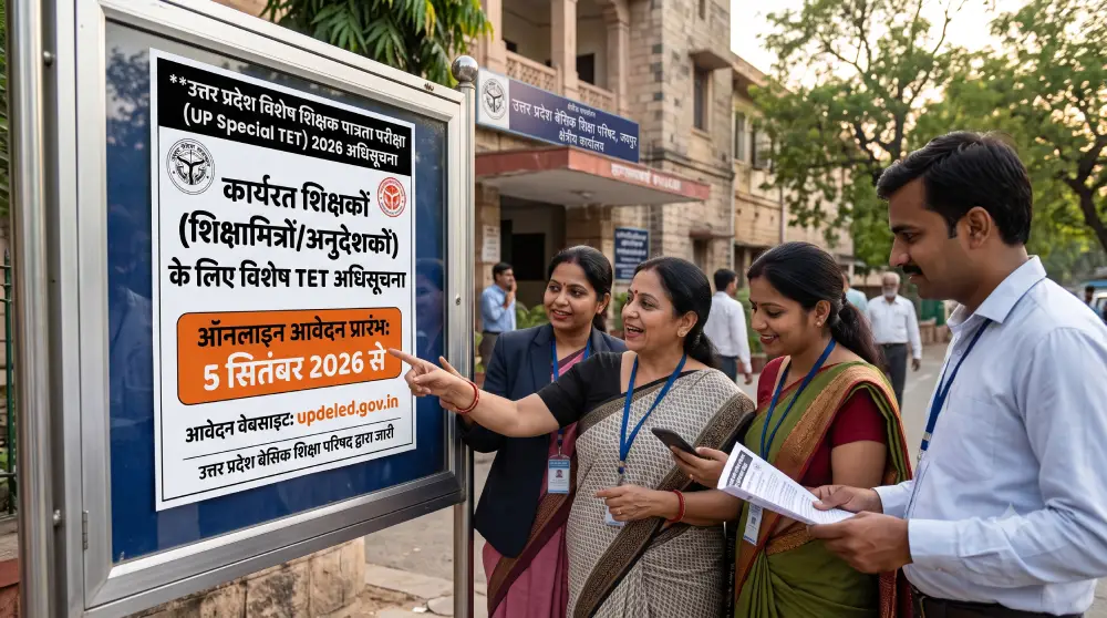 UP Special TET 2026 Notification: कार्यरत शिक्षकों के लिए विशेष TET, आवेदन 5 सितंबर से 2 UP Special TET 2026