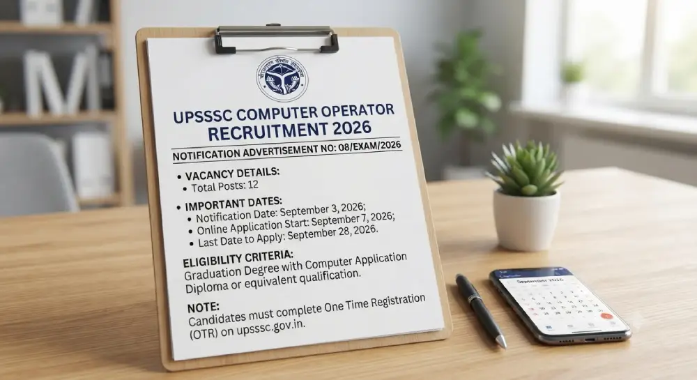 UPSSSC Computer Operator Notification 2026