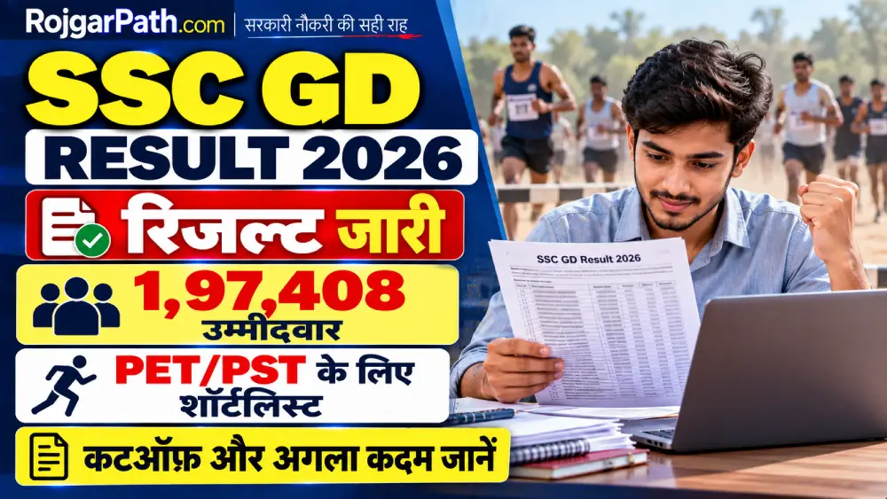 SSC GD Result 2026 Out: 1,97,408 उम्मीदवार PET/PST के लिए शॉर्टलिस्ट, जानें कटऑफ और अगला कदम 2 SSC GD Result 2026